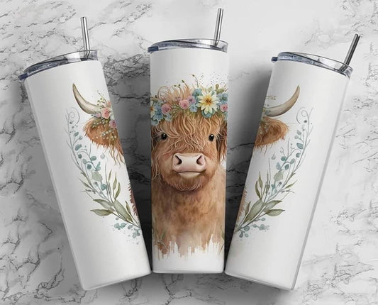 Highland head crown cow Tumbler